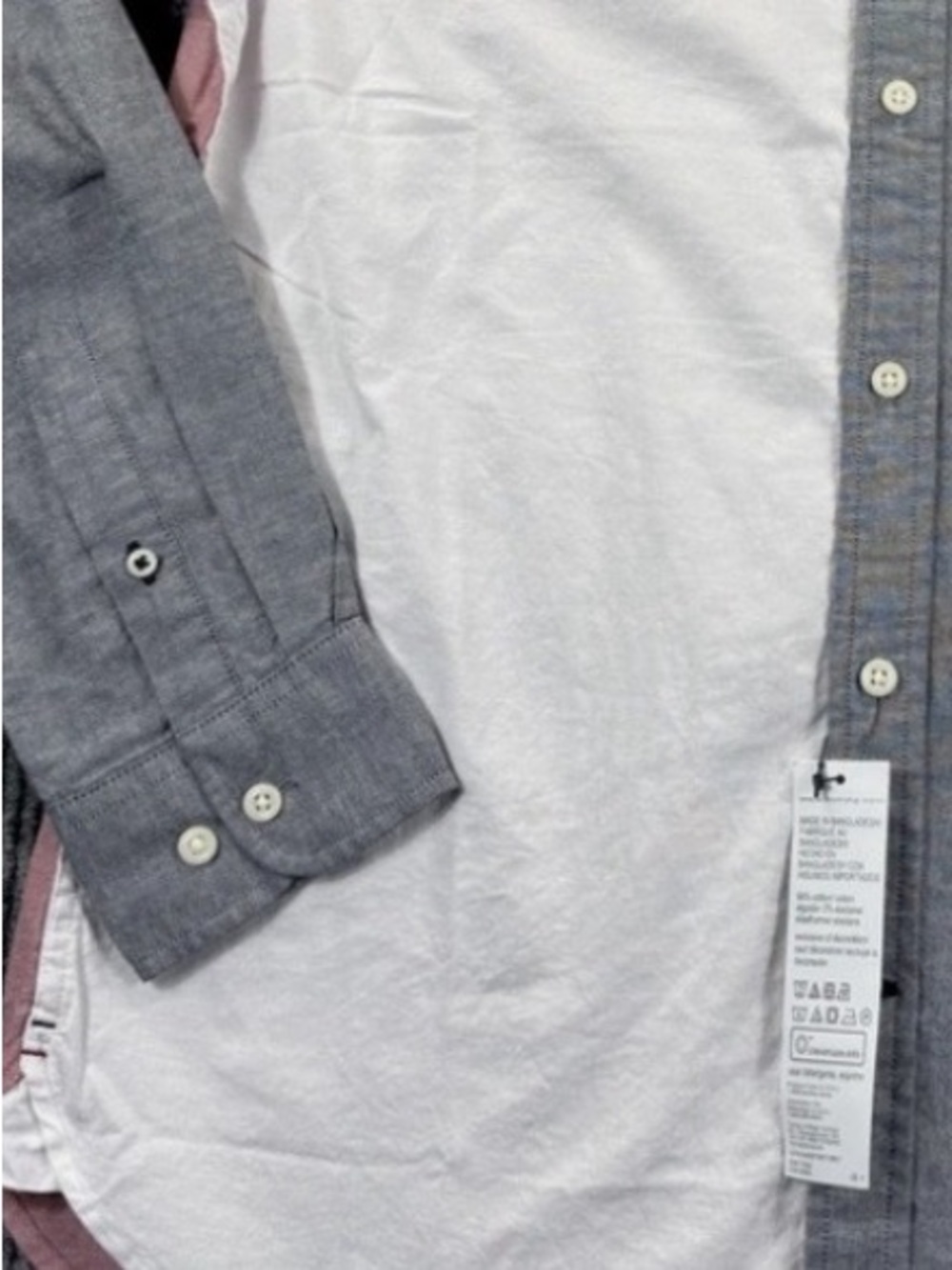 NWT Tommy Hilfiger Shirt Mens S Color Block Striped Long Sleeve Pastel size: S - Picture 6 of 6